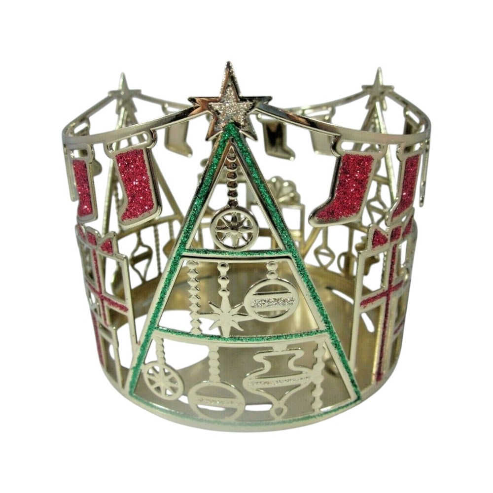 Bath & Body Works Candle Holder Unisex OS Gold Christmas Stocking Tree